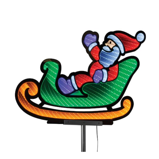 Melrose 18" Santa & Sleigh Pathway Light EkkoLight Set